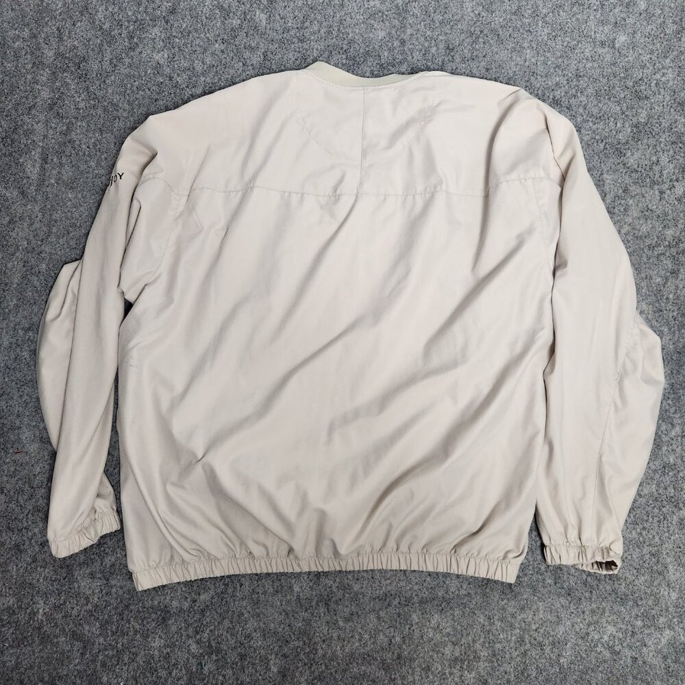 FootJoy FJ Windbreaker Shirt Men 2XL XXL Beige Golf Pullover Long Sleeve Outdoor - Picture 2 of 8